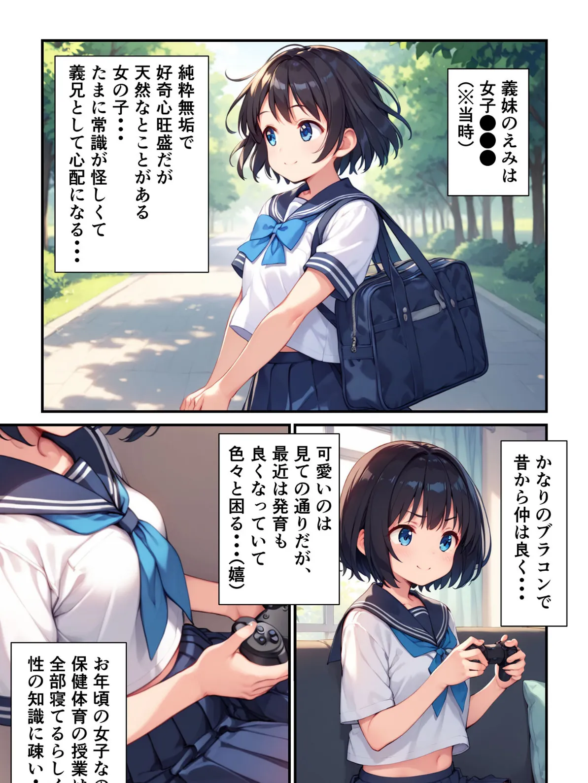 義妹は言いなり初体験〜純粋な義妹に中●し受け入れ性教育〜 モザイク版 4ページ