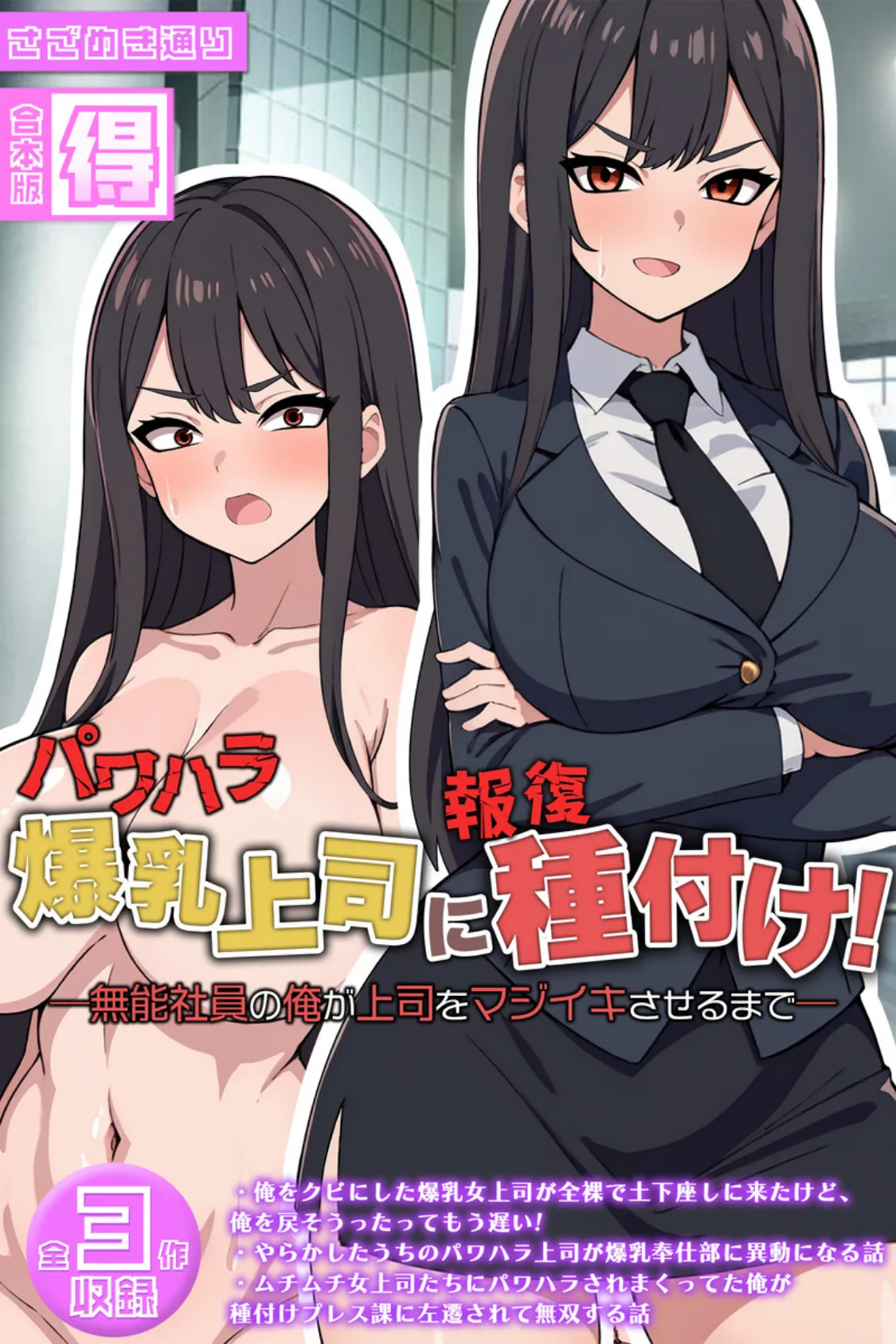 パワハラ爆乳上司に報復種付け！ 〜無能社員の俺が上司をマジイキさせるまで〜【得合本版】